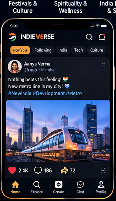 Approved INDIEVERSE home feed preview